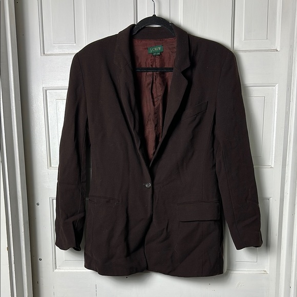 J. Crew 100% wool Blazer size 10 brown